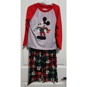 Disney Mickey Mouse Christmas family pajamas boys size 6